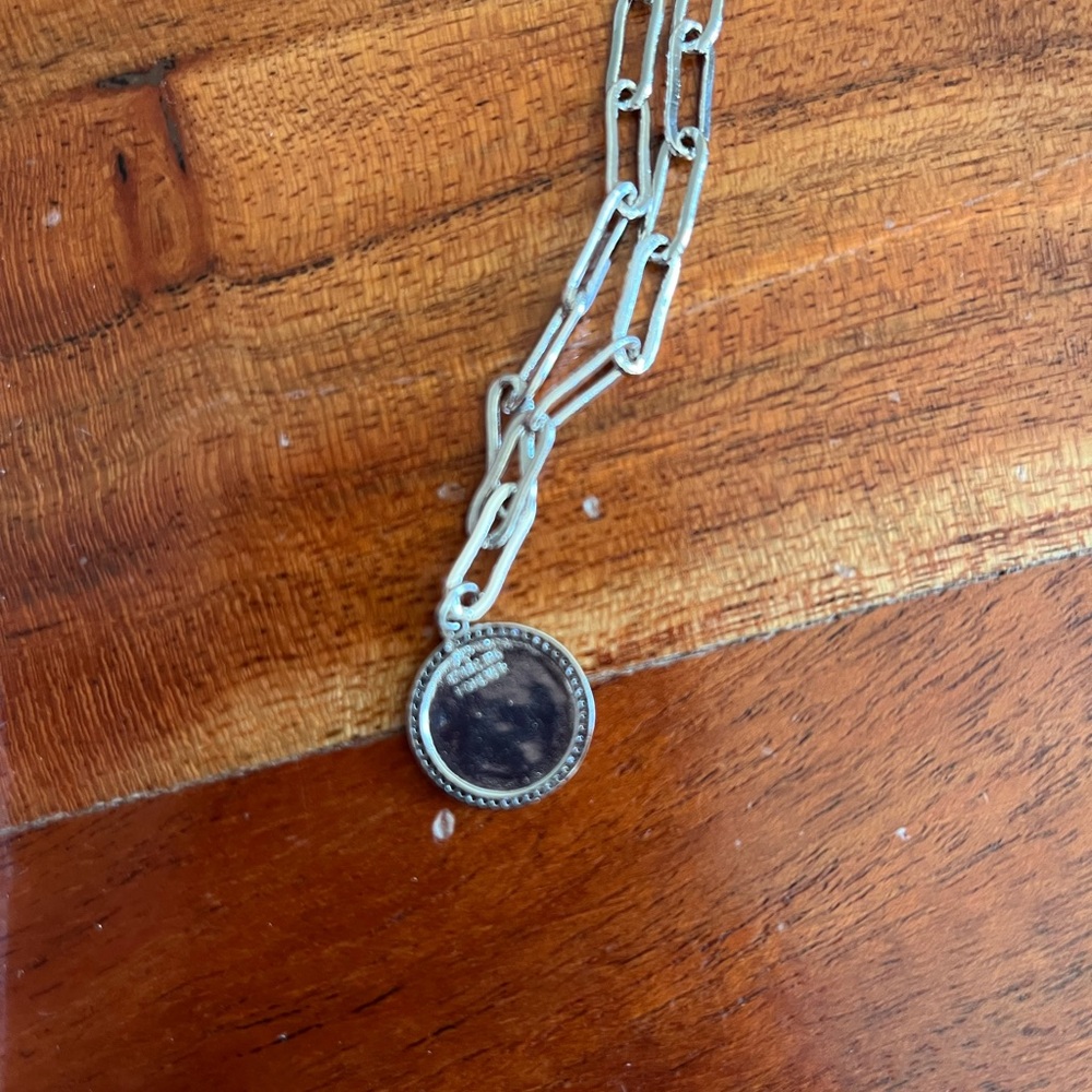 new sterling forever mindful yoga third eye enegry disc paperclip bracelet - Picture 3 of 3